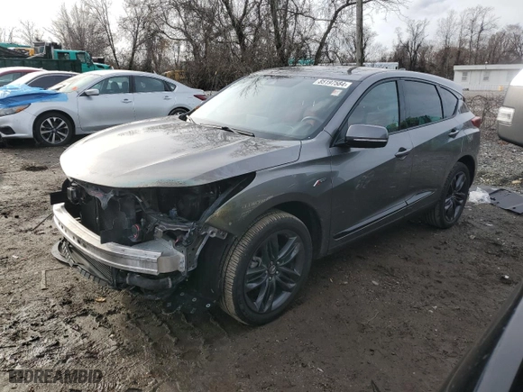 2023 Acura RDX w/A-Spec Package with VIN 5J8TC2H65PL015340, listed as a Copart auction lot 85197584 with 25,511 mi miles and Salvage Title. Bid and sale history available at carsss.com. Image 1.