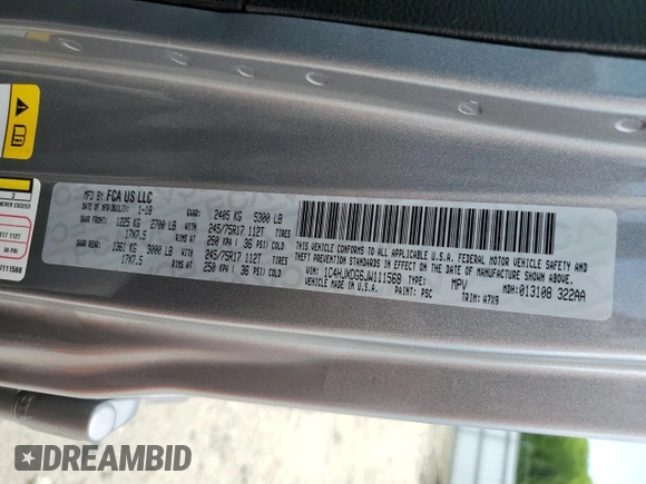 2018 Jeep Wrangler Unlimited Sport S z VIN 1C4HJXDG6JW111568, wystawiony jako Copart lot #54708515 z przebiegiem 137 630 mil mil oraz Szkody całkowita. Historia ofert i sprzedaży dostępna na DreamBid. Obrazek 14.