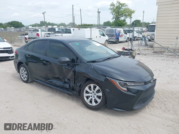 2022 Toyota Corolla LE with VIN JTDEPMAE1NJ192825, listed as a IAAI auction lot 41868229 with 35,024 mi miles. Bid and sale history available at carsss.com. Image 1.