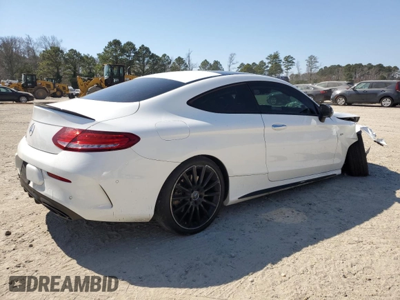 2018 Mercedes-Benz C 43 AMG with VIN WDDWJ6EB2JF612080, listed as a Copart auction lot 48630235 with 72,563 mi miles and Salvage title. Bid and sale history available at DreamBid. Image 3.