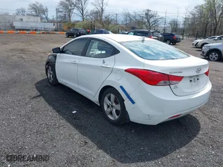 2013 Hyundai Elantra GLS with VIN 5NPDH4AE7DH453651, listed as a IAAI auction lot 42046462 with 204,244 mi miles. Bid and sale history available at carsss.com. Image 3.