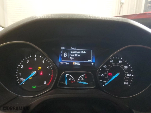 2017 Ford Focus SE with VIN 1FADP3F28HL205587, listed as a Copart auction lot 45046375 with 87,778 mi miles and Salvage Title. Bid and sale history available at carsss.com. Image 9.