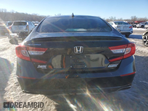 2022 Honda Accord Sedan Sport SE with VIN 1HGCV1F4XNA044816, listed as a Copart auction lot 88317935 with 44,106 mi miles and Salvage Title. Bid and sale history available at carsss.com. Image 6.