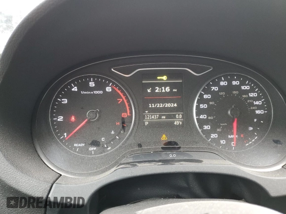 2016 Audi A3 2.0T Premium Plus with VIN WAUE8GFF8G1056403, listed as a Copart auction lot 81994364 with 121,437 mi miles and Salvage Title. Bid and sale history available at carsss.com. Image 9.