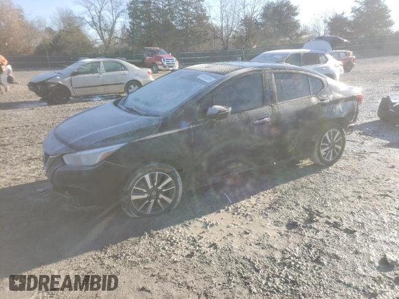 2021 Nissan Versa SV with VIN 3N1CN8EV8ML862234, listed as a Copart auction lot 84644954 with 92,058 mi miles and Salvage Title. Bid and sale history available at carsss.com. Image 1.