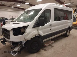 2019 Ford Transit Passenger XL with VIN 1FBZX2CM8KKA07514, listed as a IAAI auction lot 41235965 with 58,224 mi miles. Bid and sale history available at carsss.com. Image 2.