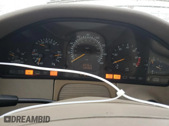 1999 Mercedes-Benz S-Class with VIN WDBGA43G6XA426256, listed as a Copart auction lot 81114194 with 135,960 mi miles and Clean Title. Bid and sale history available at carsss.com. Image 9.
