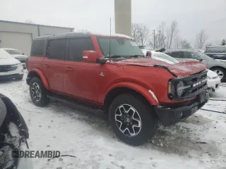 2023 Ford Bronco with VIN 1FMDE5BH3PLB67461, listed as a Copart auction lot 86357644 with 6,613 mi miles and Salvage title. Bid and sale history available at DreamBid. Image 4.