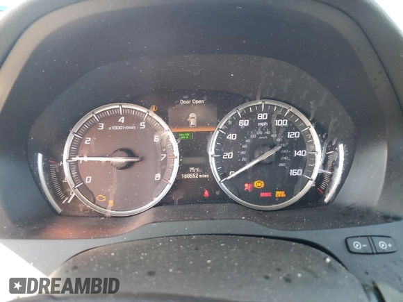 2016 Acura MDX with VIN 5FRYD3H23GB020588, listed as a Copart auction lot 86852534 with 168,552 mi miles and Salvage Title. Bid and sale history available at carsss.com. Image 9.