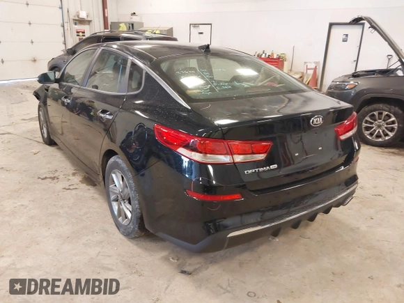 2019 Kia Optima LX with VIN 5XXGT4L31KG376856, listed as a IAAI auction lot 41427583 with 74,339 mi miles. Bid and sale history available at carsss.com. Image 3.