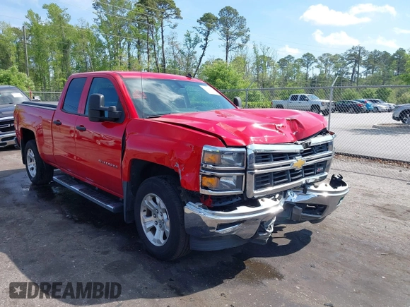 2014 Chevrolet Silverado 1500 LT with VIN 1GCVKREC1EZ201786, listed as a IAAI auction lot 41968965 with 157,566 mi miles. Bid and sale history available at carsss.com. Image 1.