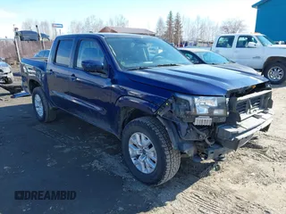 2023 Nissan Frontier PRO-4X with VIN 1N6ED1EK1PN644062, listed as a IAAI auction lot 42107233 with 35,508 mi miles. Bid and sale history available at carsss.com. Image 1.