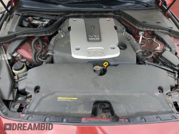 2015 Infiniti Q50 with VIN JN1BV7AR0FM396516, listed as a Copart auction lot 57677055 with 128,369 mi miles and Salvage title. Bid and sale history available at DreamBid. Image 11.