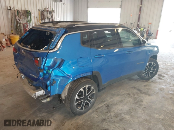 2022 Jeep Compass Limited с VIN 3C4NJDCB4NT171609, выставлен на аукционе IAAI как лот 42514398 с пробегом 32 050 миль миль и . История ставок и продаж доступна на DreamBid. Изображение 4.