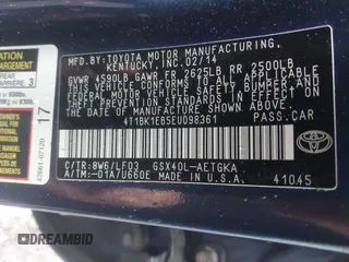 2014 Toyota Avalon Limited z VIN 4T1BK1EB5EU098361, wystawiony jako IAAI lot #42317290 z przebiegiem 243 175 mil mil oraz . Historia ofert i sprzedaży dostępna na DreamBid. Obrazek 9.