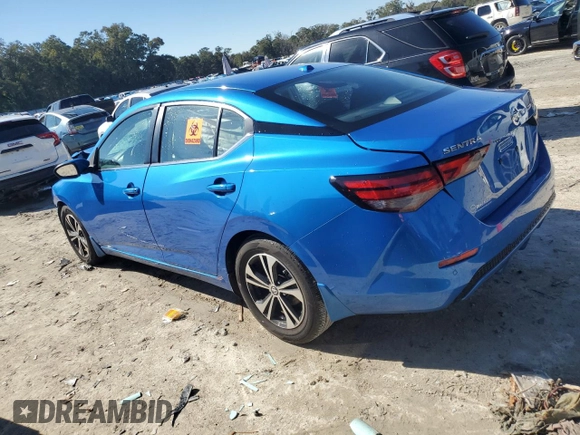 2022 Nissan Sentra SV with VIN 3N1AB8CV9NY268291, listed as a Copart auction lot 42421625 with 14,089 mi miles and Non Repairable. Bid and sale history available at carsss.com. Image 2.