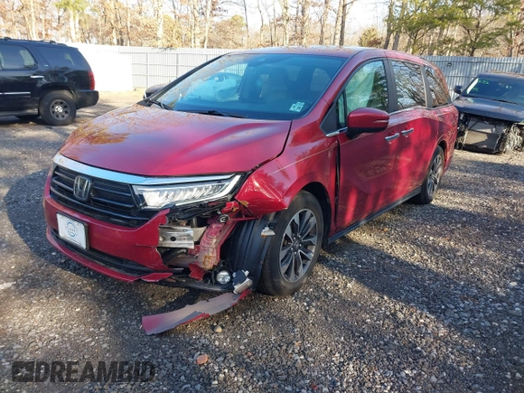 2022 Honda Odyssey EX-L with VIN 5FNRL6H73NB034607, listed as a IAAI auction lot 41238103 with 57,868 mi miles and . Bid and sale history available at DreamBid. Image 17.
