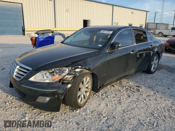 2009 Hyundai Genesis with VIN KMHGC46E19U020470, listed as a Copart auction lot 68014994 with 181,643 mi miles and Salvage Title. Bid and sale history available at carsss.com. Image 1.