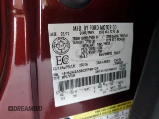 2012 Ford Expedition Max Limited z VIN 1FMJK2A56CEF48138, wystawiony jako Copart lot #46574785 z przebiegiem 116 014 mil mil oraz Szkoda całkowita • Salvage title. Historia ofert i sprzedaży dostępna na DreamBid. Obrazek 13.
