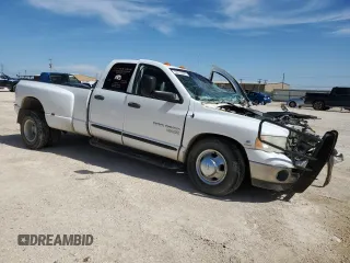 2005 Dodge 3500 SLT z VIN 3D7MR48C15G859605, wystawiony jako Copart lot #55133275 z przebiegiem Nie podano mil oraz Nie do naprawy • Non repairable. Historia ofert i sprzedaży dostępna na DreamBid. Obrazek 4.