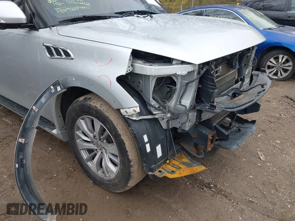 2016 Infiniti QX80 with VIN JN8AZ2NE0G9120708, listed as a IAAI auction lot 40991139 with 129,534 mi miles and . Bid and sale history available at DreamBid. Image 19.