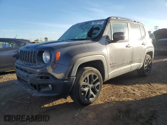 2017 Jeep Renegade Altitude with VIN ZACCJBBH3HPG45384, listed as a Copart auction lot 78952154 with 51,161 mi miles and Salvage title. Bid and sale history available at DreamBid. Image 1.