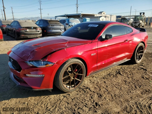 2022 Ford Mustang GT with VIN 1FA6P8CF8N5149907, listed as a Copart auction lot 89193265 with 14,353 mi miles and Salvage Title. Bid and sale history available at carsss.com. Image 1.