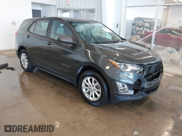 2019 Chevrolet Equinox LS with VIN 3GNAXHEV9KS666828, listed as a IAAI auction lot 41629860 with 92,198 mi miles and . Bid and sale history available at carsss.com. Image 1.