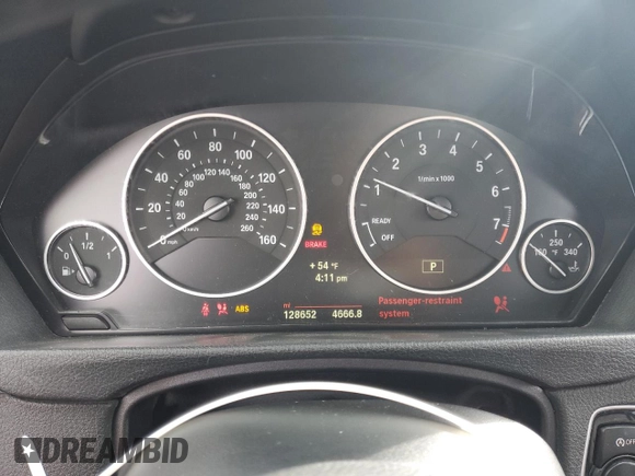 2014 BMW 3 Series 328i with VIN WBA3C1C50EK114784, listed as a Copart auction lot 49279505 with 128,652 mi miles and Salvage Title. Bid and sale history available at carsss.com. Image 9.