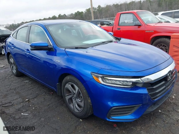 2019 Honda Insight EX with VIN 19XZE4F54KE025545, listed as a IAAI auction lot 41506580 with 19,884 mi miles. Bid and sale history available at carsss.com. Image 1.