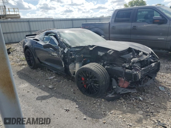 2017 Chevrolet Corvette Z06 2LZ with VIN 1G1YS2D62H5601229, listed as a Copart auction lot 66665184 with 0 mi miles and Salvage Title. Bid and sale history available at carsss.com. Image 4.