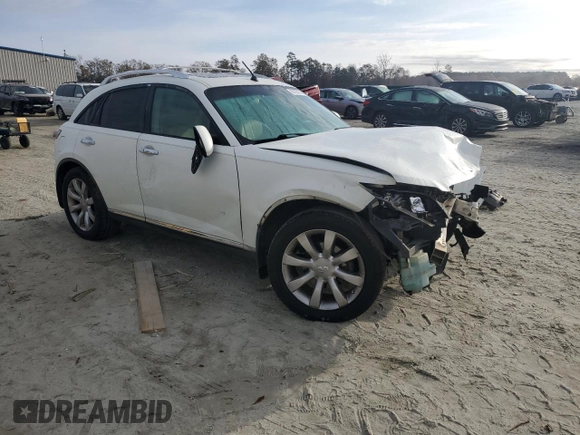 2008 Infiniti FX z VIN JNRAS08U18X100309, wystawiony jako Copart lot #82157174 z przebiegiem 165 983 mil mil oraz Szkoda całkowita • Salvage title. Historia ofert i sprzedaży dostępna na DreamBid. Obrazek 4.