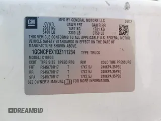 2013 Chevrolet Silverado 1500 Work Truck with VIN 1GCNCPEX1DZ111234, listed as a IAAI auction lot 42147597 with 259,207 mi miles and . Bid and sale history available at DreamBid. Image 9.