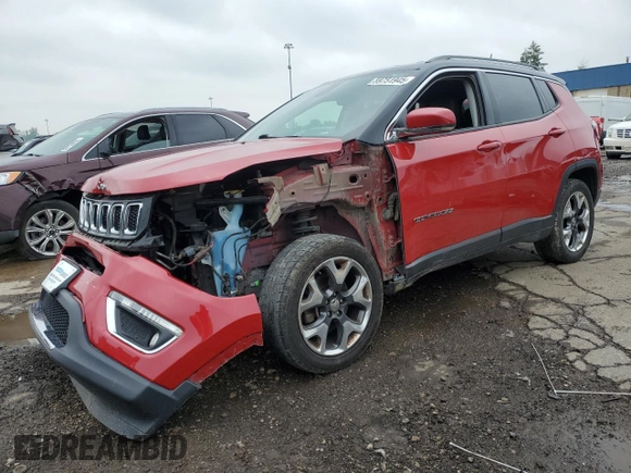 2018 Jeep Compass Limited with VIN 3C4NJDCB0JT397379, listed as a Copart auction lot 59751945 with Not provided miles and Salvage title. Bid and sale history available at DreamBid. Image 1.