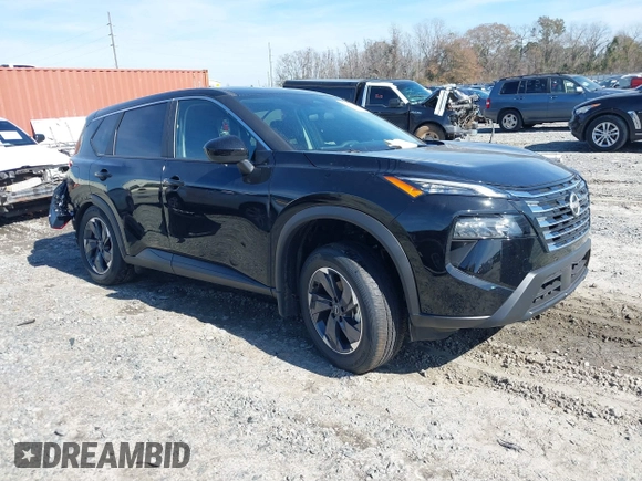2025 Nissan Rogue SV with VIN 5N1BT3BA9SC672434, listed as a IAAI auction lot 41465650 with 2,438 mi miles. Bid and sale history available at carsss.com. Image 1.