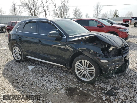 2018 Audi Q5 Premium Plus with VIN WA1BNAFY5J2168083, listed as a Copart auction lot 50024735 with 0 mi miles and Clean Title. Bid and sale history available at carsss.com. Image 4.
