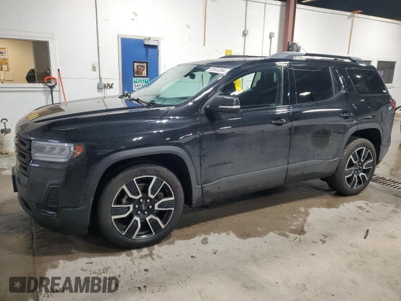 2021 GMC Acadia SLE with VIN 1GKKNRLS2MZ192166, listed as a Copart auction lot 85533364 with 49,925 mi miles and Salvage Title. Bid and sale history available at carsss.com. Image 1.