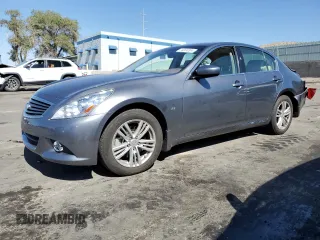 2015 Infiniti Q40 with VIN JN1CV6ARXFM522699, listed as a Copart auction lot 74004004 with 0 mi miles and Salvage Title. Bid and sale history available at carsss.com. Image 1.