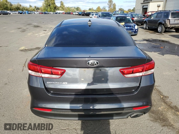 2017 Kia Optima LX with VIN 5XXGT4L32HG156845, listed as a Copart auction lot 76312814 with 124,810 mi miles and Clean Title. Bid and sale history available at carsss.com. Image 6.