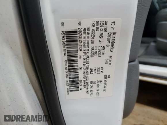 2007 Chrysler Town & Country Limited with VIN 2A8GP64L47R171635, listed as a Copart auction lot 44919485 with 172,136 mi miles and Salvage Title. Bid and sale history available at DreamBid. Image 15.