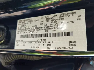 2023 Ford F-150 XL с VIN 1FTEW1CP3PFC14524, выставлен на аукционе IAAI как лот 41771326 с пробегом 27 981 миль миль и . История ставок и продаж доступна на DreamBid. Изображение 9.