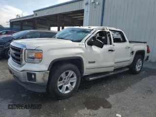 2014 GMC Sierra 1500 SLT with VIN 3GTU2VEC1EG525485, listed as a Copart auction lot 60962425 with 156,598 mi miles and Salvage title. Bid and sale history available at DreamBid. Image 1.