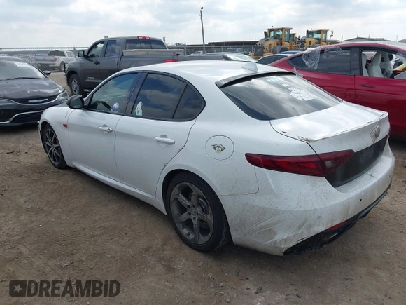 2017 Alfa Romeo Giulia with VIN ZARFAEBN3H7535202, listed as a IAAI auction lot 41494009 with 90,071 mi miles. Bid and sale history available at carsss.com. Image 3.