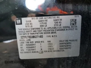 2011 GMC Terrain SLE-2 with VIN 2CTFLTEC0B6271483, listed as a Copart auction lot 44451575 with 185,673 mi miles and Salvage Title. Bid and sale history available at carsss.com. Image 12.