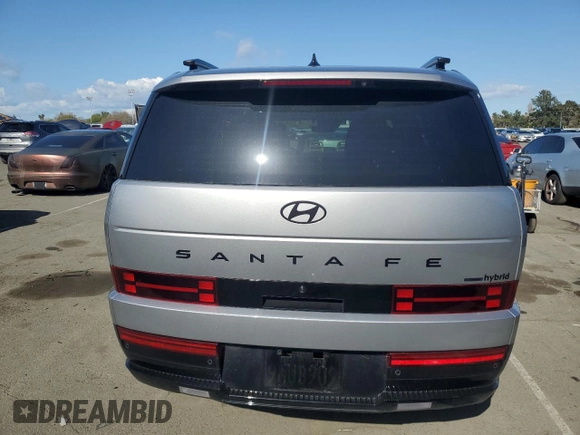 2024 Hyundai Santa Fe Calligraphy with VIN 5NMP5DG13RH006457, listed as a Copart auction lot 51513595 with 9,837 mi miles and Salvage title. Bid and sale history available at DreamBid. Image 6.