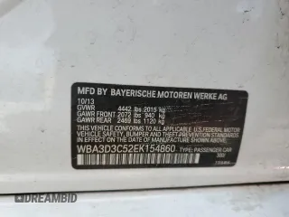 2014 BMW 3 Series 328d with VIN WBA3D3C52EK154860, listed as a Copart auction lot 47871425 with 155,445 mi miles and Clean Title. Bid and sale history available at carsss.com. Image 12.