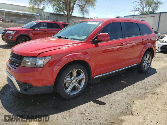 2017 Dodge Journey Crossroad Plus with VIN 3C4PDDGG6HT639298, listed as a Copart auction lot 55097135 with 39,203 mi miles and Salvage title. Bid and sale history available at DreamBid. Image 1.