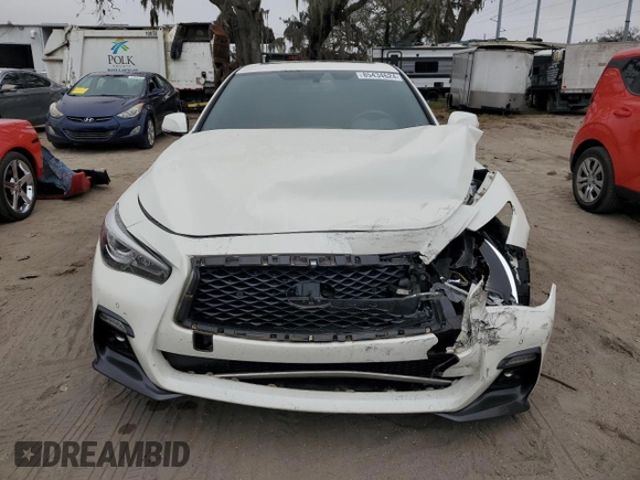 2021 Infiniti Q50 Signature Edition с VIN JN1EV7CP5MM705919, выставлен на аукционе Copart как лот 85434624 с пробегом 47 145 миль миль и Списание • Salvage title. История ставок и продаж доступна на DreamBid. Изображение 5.