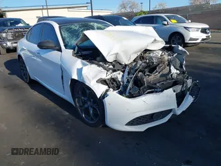 2018 Alfa Romeo Giulia Ti with VIN ZARFAECN0J7595698, listed as a IAAI auction lot 42013573 with Not provided miles and . Bid and sale history available at DreamBid. Image 1.