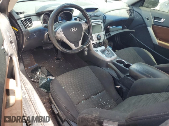 2010 Hyundai Genesis Coupe with VIN KMHHU6KH1AU025007, listed as a Copart auction lot 59543995 with 163,684 mi miles and Salvage title. Bid and sale history available at DreamBid. Image 8.